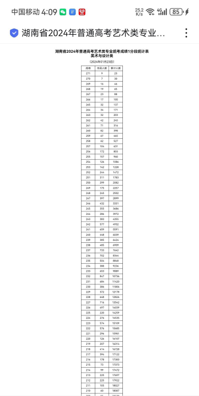 2024美术生考湖南大学要多少分