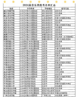 2024音乐艺考生可以考哪些大学