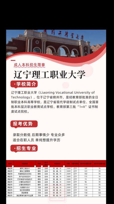 2024年辽宁理工职业大学有哪些专业比较好