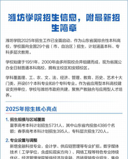 潍坊学院全国各省招生计划