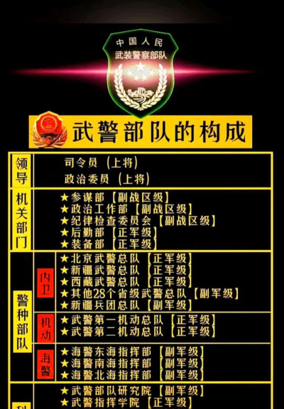 武警军队专业排名