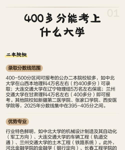 400分能考什么大学