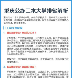 重庆公办二本大学有哪些学校
