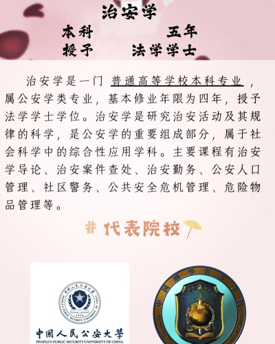 治安学专业学什么