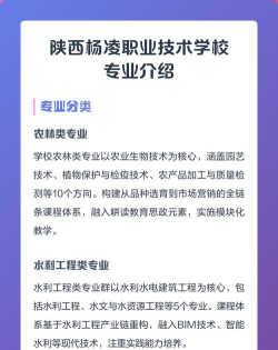 杨凌职业技术学院开设哪些专业