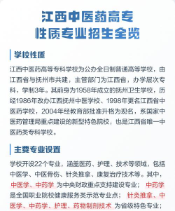 江西中医药高等专科学校开设哪些专业