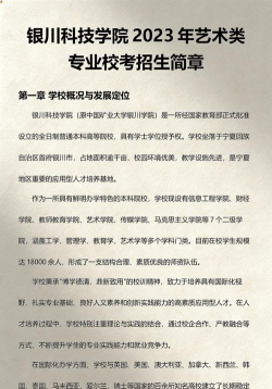 银川科技学院艺术类专业有哪些