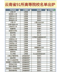 云南有哪些好大学