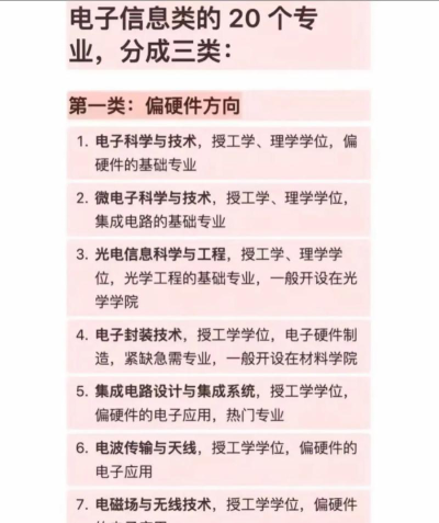 电子电工信息类专业包括哪些呢