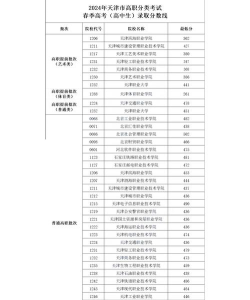 2024年天津电子信息职业技术学院录取分数线：最低260分