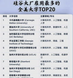 硅谷学院专业排名