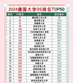 2024德国公立商科大学排名