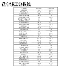 辽宁轻工职业学院2024年在辽宁各专业录取分数线