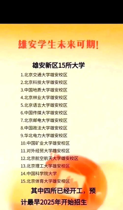 雄安一共多少所大学排名