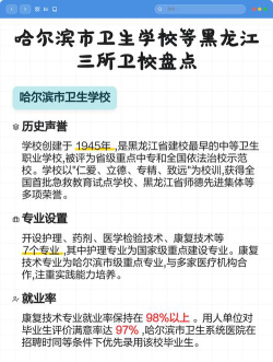 哈尔滨卫生类学校排名