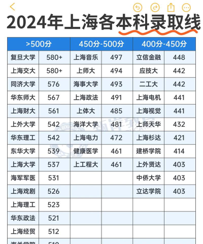 2024年上海445分能报的大学有哪些