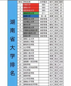 好专业湖南大学排名