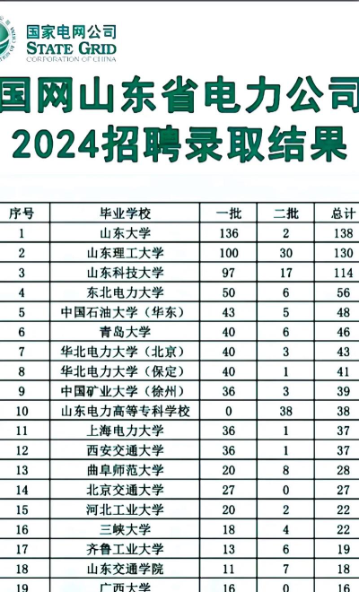 2024国电招聘学校排名