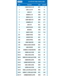 2024在合肥都有哪些大学排名