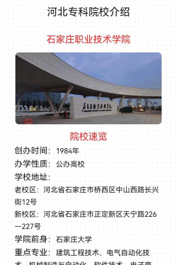 石家庄职业技术学院是985吗