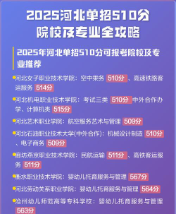 2025年河北510分能够报什么大学