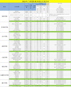广西国际商务职业技术学院2024年在河北各专业录取分数线