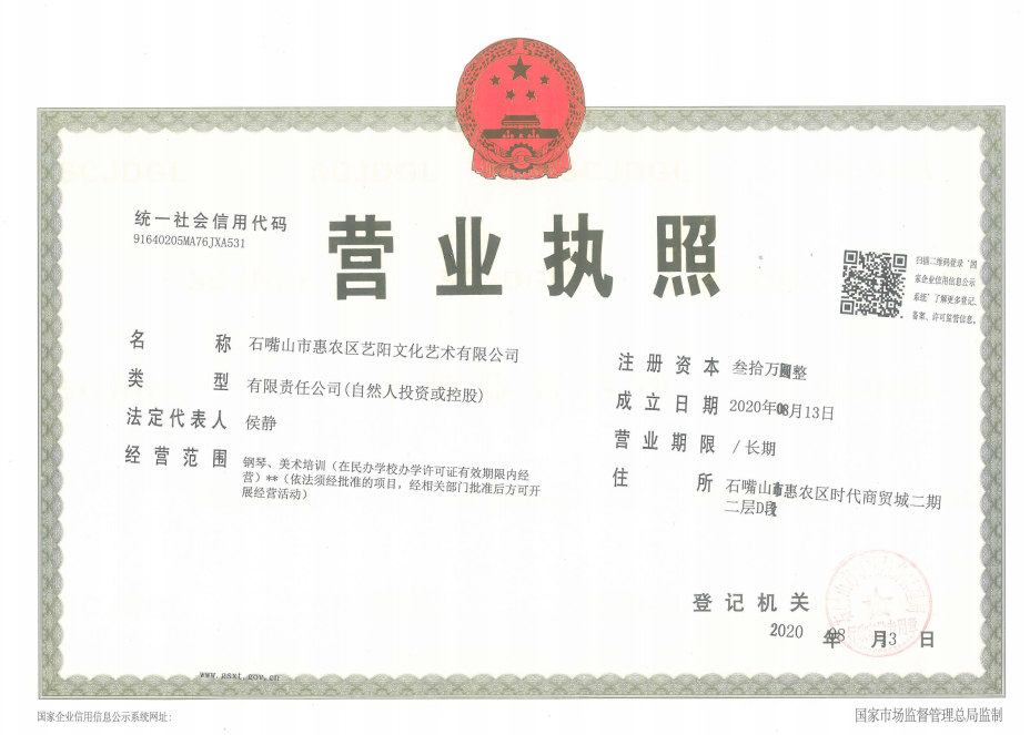 石嘴山市惠农区艺阳文化艺术有限公司
